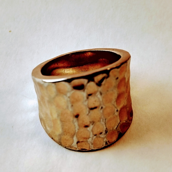 Dimpled Ring Gold Colored - Picture 8 of 8